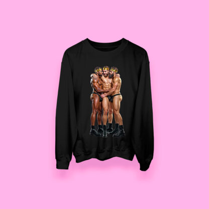 Beso de a tres (sudadera negra)