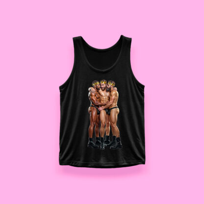 Beso de a tres (tank top negro)