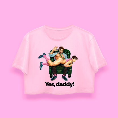 Yes, daddy! crop-top (playera corta rosa)